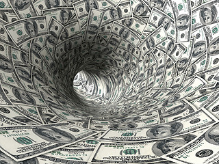 Image showing Dollars funnel.