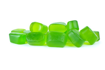 Image showing Some green fruit jellies