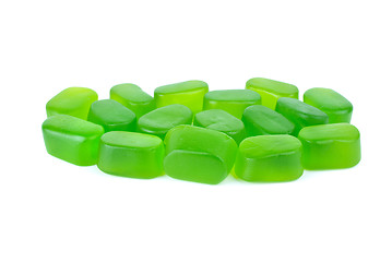 Image showing Some green fruit jellies