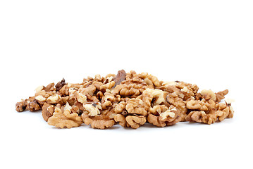 Image showing Small pile of walnuts kernels