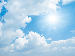 Image showing Sun on blue sky.