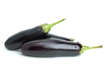 Image showing Three eggplants