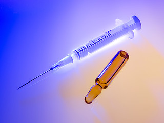 Image showing Ampule and syringe.