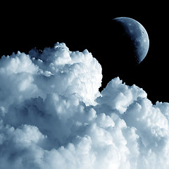 Image showing Moon and cloud.