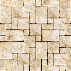 Image showing Stony wall seamless background.