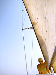 Image showing Girl under sail.
