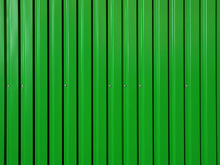 Image showing Green corrugated surface.