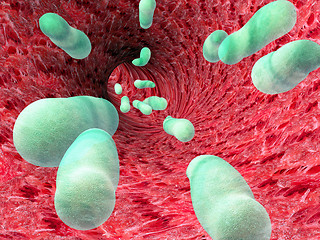 Image showing Viruses in tunnel.