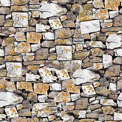 Image showing Seamless stony wall background.