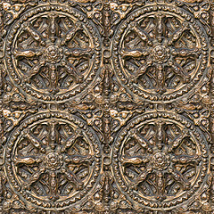 Image showing Metal seamless decorative pattern.