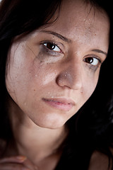 Image showing crying young woman