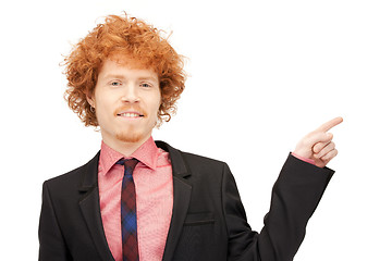 Image showing businessman pointing his finger