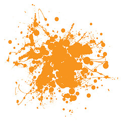 Image showing Orange ink splat