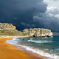 Image showing Girl on beach.