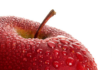 Image showing Red wet apple.