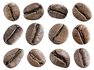 Image showing Coffee beans set.