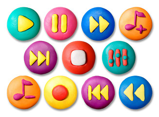 Image showing Child's plasticine buttons.