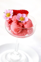 Image showing Strawberry sorbet 