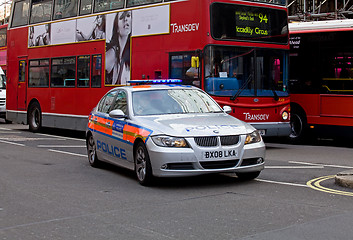 Image showing Police Car answering emergency call