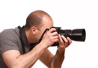 Image showing young photographer