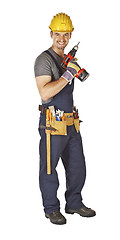 Image showing manual worker with tool