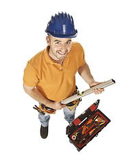 Image showing constructor worker and tools