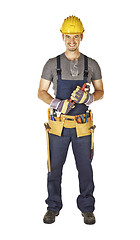 Image showing handyman with toolbelt