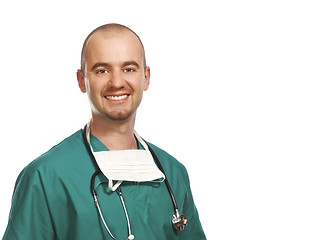 Image showing confident young medic portrait