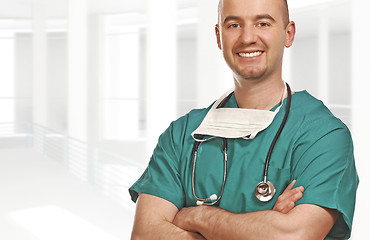 Image showing smile young doctor indoor