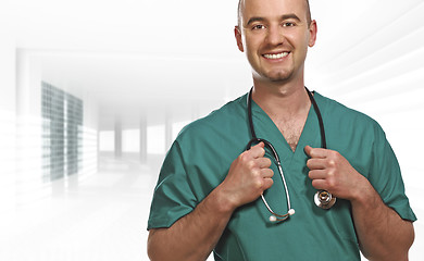 Image showing smiling doctor indoor
