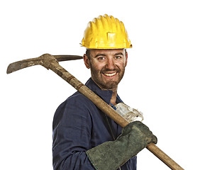 Image showing miner portrait isolated on white