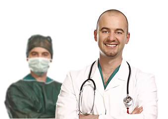 Image showing surgery and doctor  portrait