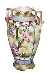 Image showing Ornate Floral Art Deco Vase