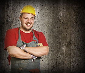 Image showing smiling handyman