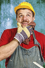 Image showing handyman thinking