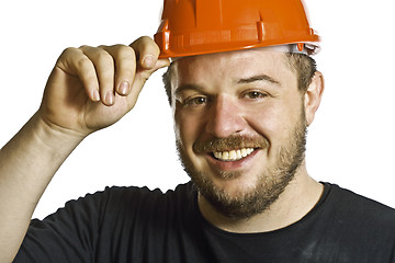 Image showing smiling manual worker