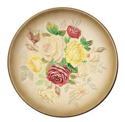 Image showing Decorative Rose  Plate