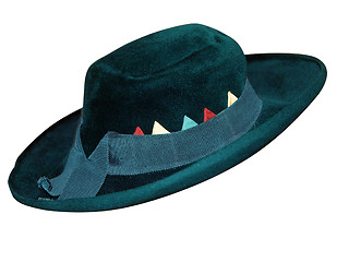 Image showing Felt Hat with Ribbon Trim