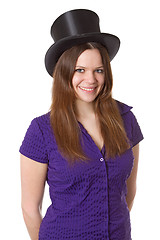 Image showing Woman with  Chapeu Claque