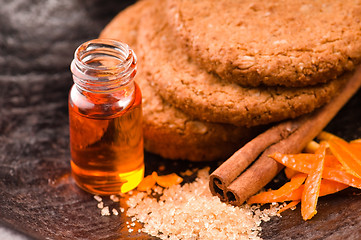 Image showing Cookies with cinnamon and orange