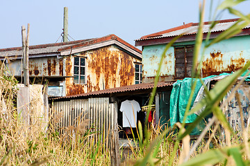 Image showing old rusty metal housing