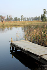 Image showing Jetty on a lake 