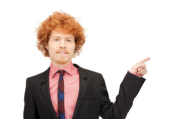 Image showing businessman pointing his finger