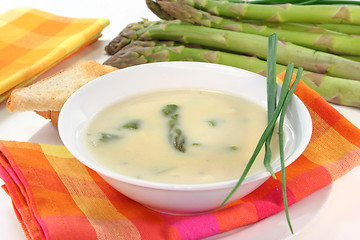 Image showing Asparagus cream soup