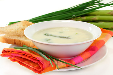 Image showing Asparagus cream soup