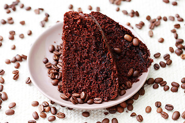 Image showing chocolate and coffee cake