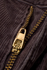 Image showing golden zipper detail