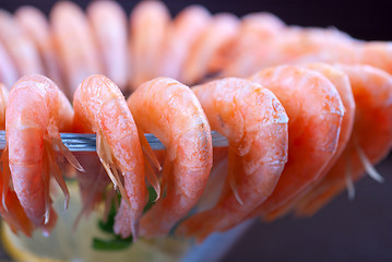 Image showing shrimps with lemon