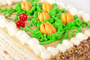 Image showing cream cherry cake