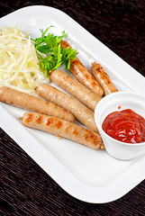 Image showing Grilled sausages